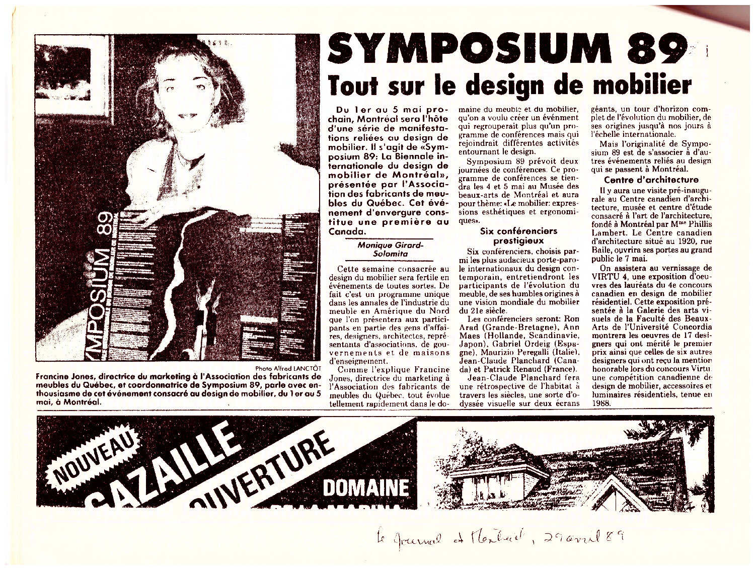 Symposium MONTREAL 1989